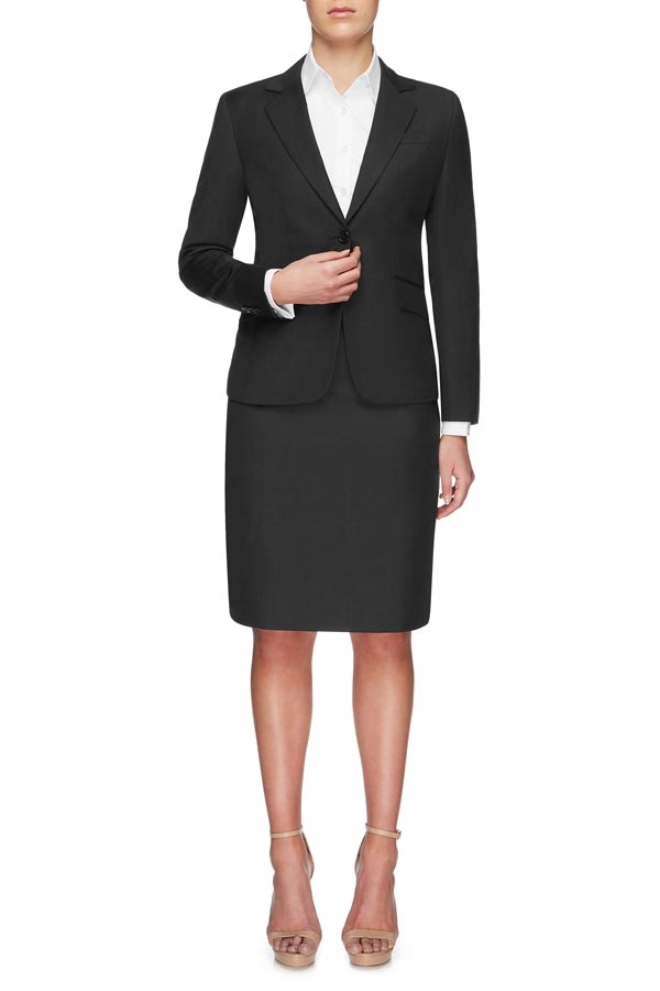 Super 120s Pure Merino Wool Skirt - Charcoal Marle RDW120300-S