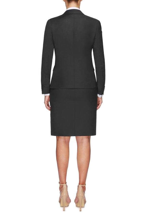 Super 120s Pure Merino Wool Skirt - Charcoal Marle RDW120300-S