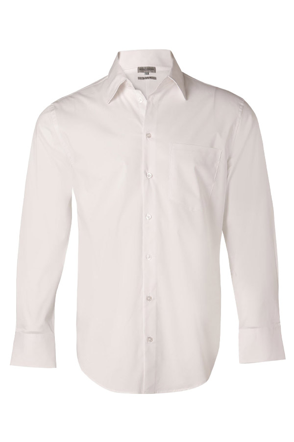Mens Cotton/Poly Long Sleeve Shirt